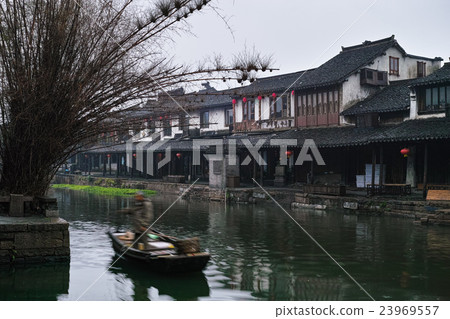 Western Tang Water Village Landscape 23969557