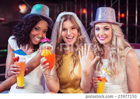 Girls celebrating bachelorette party Girls celebrating bachelorette party 23977150