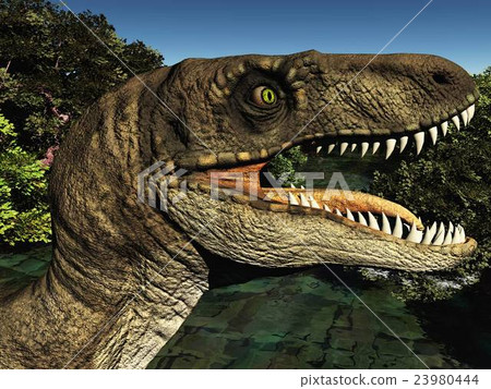 Velociraptor the dinosaur 3d rendering 23980444