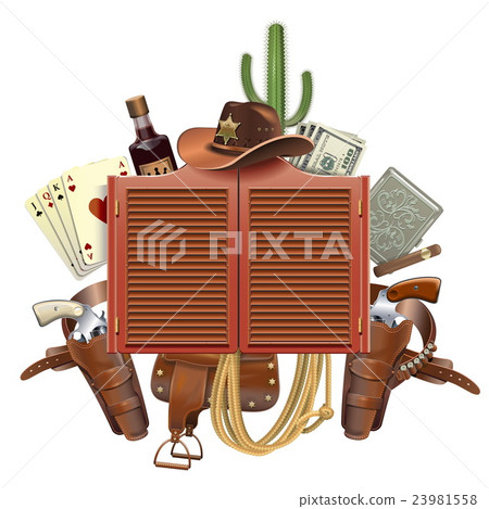 Vector Cowboy Saloon Concept 23981558
