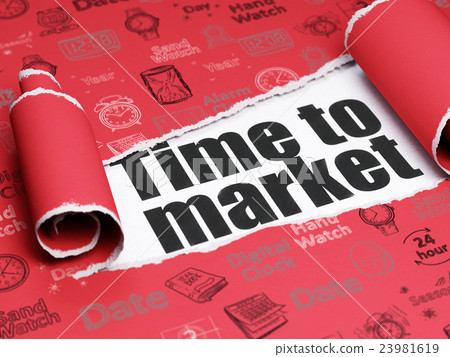 Time concept: black text Time to Market under the 23981619