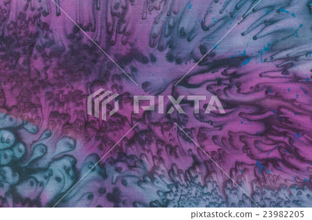 Abstraction, turquoise and purple, fragment, batik 23982205