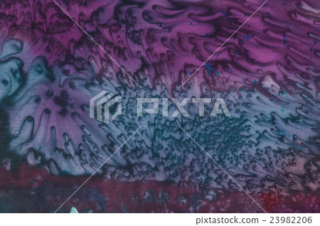 Abstraction, turquoise and purple, fragment, batik 23982206
