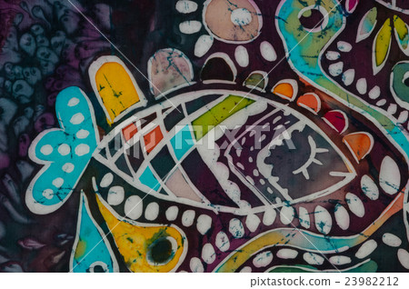 Fish, fragment, hot batik, background texture 23982212