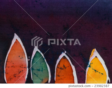 Leaves, fragment, hot batik, background texture 23982387