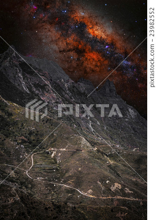 Milky Way above volcanic 23982552