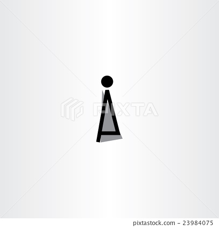 letter i black symbol logo vector icon element - Stock Illustration ...