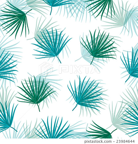 Palm Leaf Vector Seamless Pattern Background - Stock Illustration ...