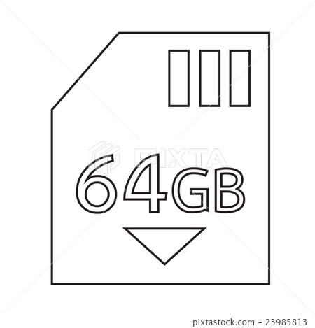 Memory Card 64 Gb icon Illustration design 23985813
