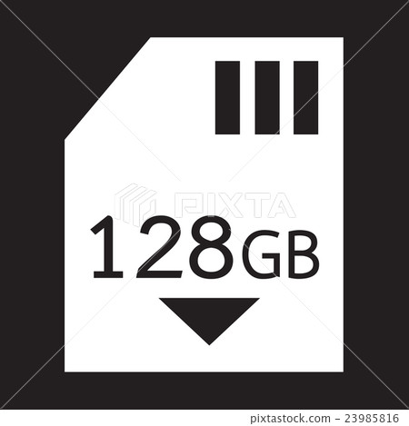 Memory Card 128 Gb icon Illustration design Memory Card 128 Gb icon Illustration design 23985816