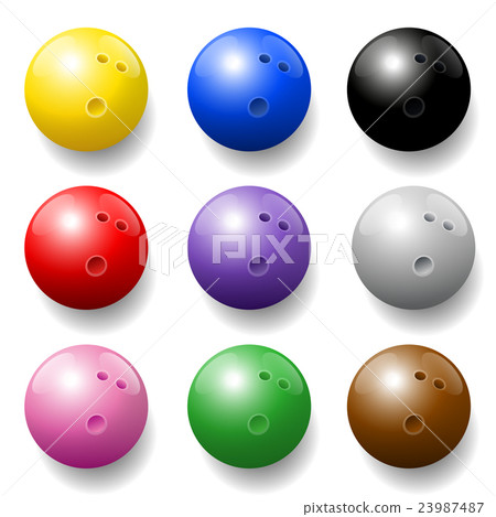 Bowling Balls Colors Set Bowling Balls Colors Set 23987487