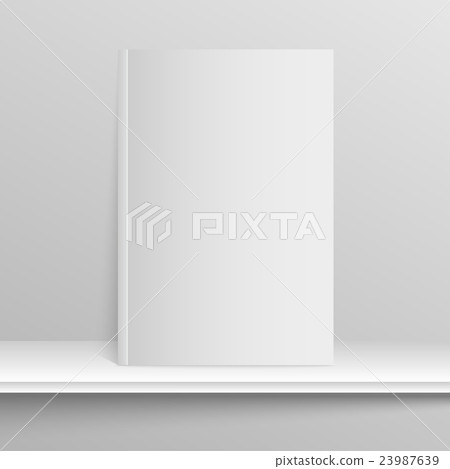 Blank empty magazine on a gray background. Blank empty magazine on a gray background. 23987639