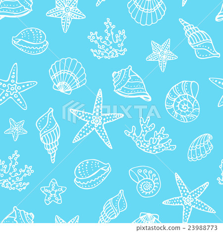 Sea seamless pattern 23988773