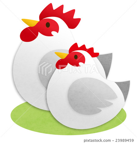 Japanese paper chicken married couple Japanese paper chicken married couple 23989459