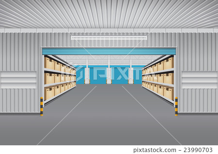 Warehouse building vector 23990703