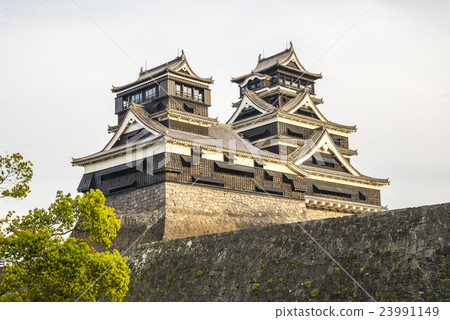 Large and small castle tower of Kumamoto castle 23991149