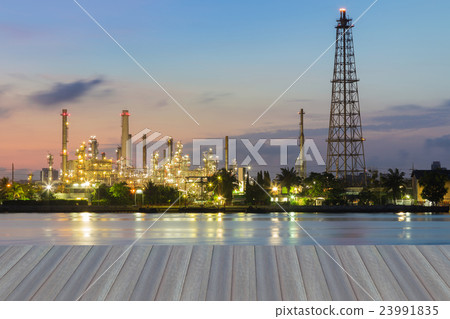 Oil refinery river front Oil refinery river front 23991835