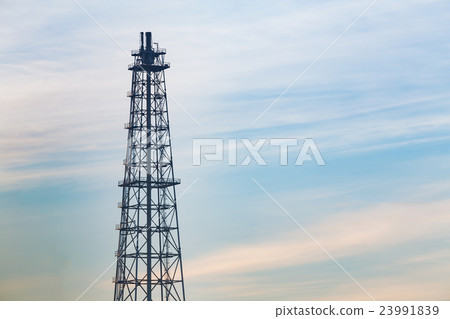 Oil refinery tower Oil refinery tower 23991839