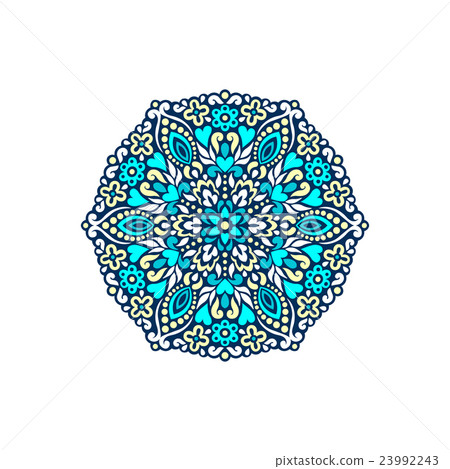 Abstract Flower Mandala. Decorative ethnic element Abstract Flower Mandala. Decorative ethnic element 23992243