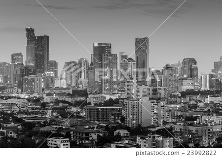 aerial view city residence and office aerial view city residence and office 23992822