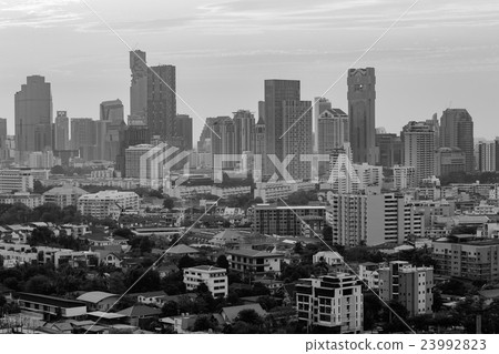 Top view Bangkok city downtown Top view Bangkok city downtown 23992823