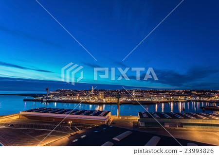 Twilight at Le havre town. Twilight at Le havre town. 23993826