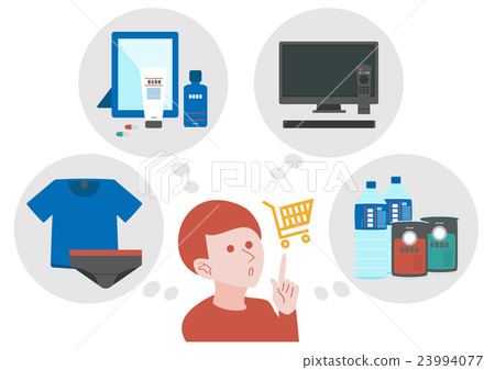 Illustration Material Thinking about shopping 23994077