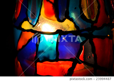 abstract drawing stained paint on a candlestick abstract drawing stained paint on a candlestick 23994487