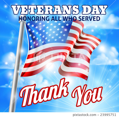 Veterans Day American Flag Design 23995751
