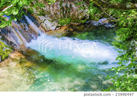 Summer colored jade waterfall Summer colored jade waterfall 23996497