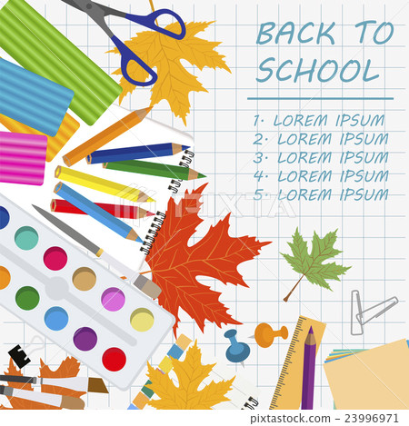 Back to school. Stationary graphic template 23996971