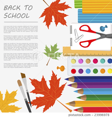 Back to school. Stationary graphic template - Stock Illustration ...