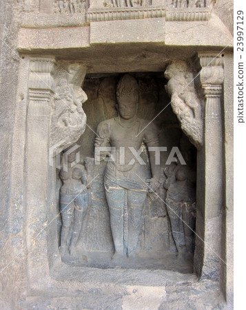 Buddha statue of World Heritage Ellora Caves 23997129