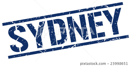 Sydney blue square stamp Sydney blue square stamp 23998651
