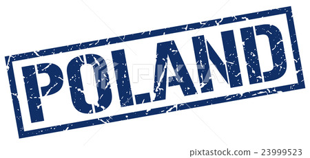 Poland blue square stamp Poland blue square stamp 23999523