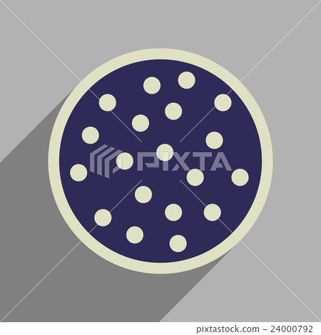 Flat web icon with long shadow cookie Flat web icon with long shadow cookie 24000792