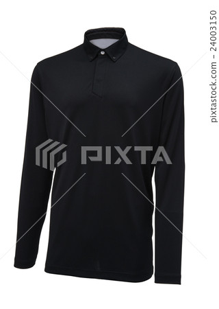 Long sleeve golf black sport shirt 24003150