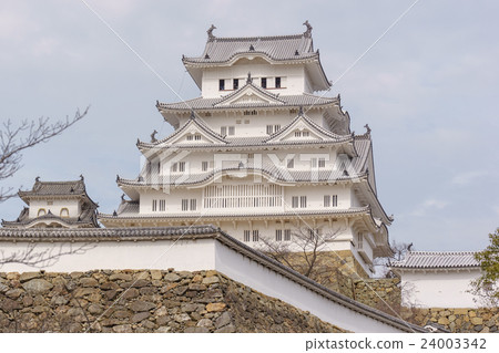 Himeji castle in winter, Himeji, Japan 24003342