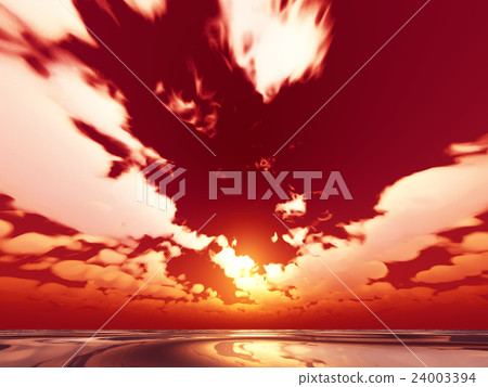 Wind and clouds with the sea 24003394