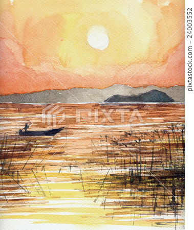 琵琶湖晚上風景剪影 24003552