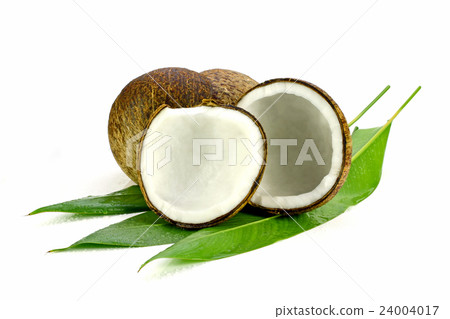 Cut coconut with fresh organic coconut kernel. Cut coconut with fresh organic coconut kernel. 24004017