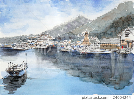 Hand-drawn sketch depicting Tomonoura 24004244