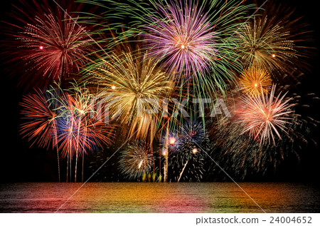 Colorful firework celebration. Colorful firework celebration. 24004652