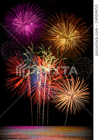 Colorful firework celebration. Colorful firework celebration. 24004653