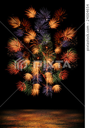 Colorful firework celebration. Colorful firework celebration. 24004654