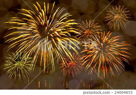 Fireworks with light bokeh background. Fireworks with light bokeh background. 24004655