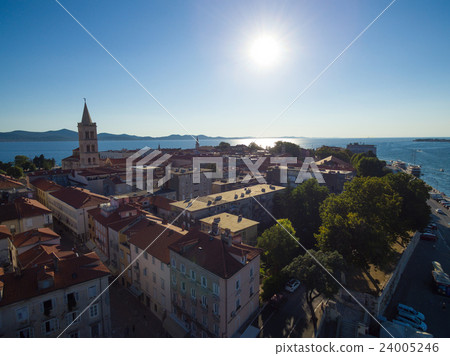 Aerial view of the old city Zadar. Aerial view of the old city Zadar. 24005246