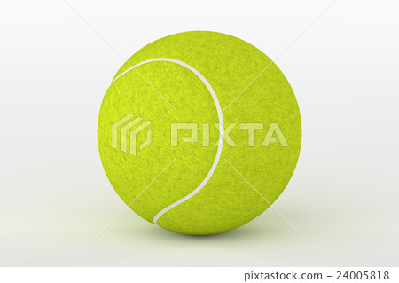 圖庫插圖: tennis ball isolated on white, 3d rendering