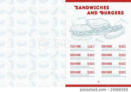 Scetch horisontal menu design 24006569