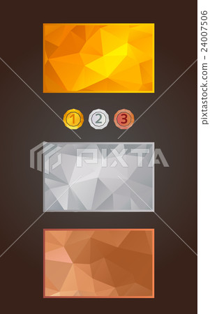 Gold, silver and bronze cards and medals set in Gold, silver and bronze cards and medals set in 24007506